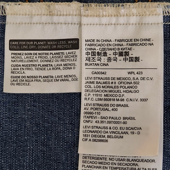 Levis Denim Trucker Jacket Mens XXL Blue‎ Cotton Classic Fit Button Up 72334 - Picture 6 of 12